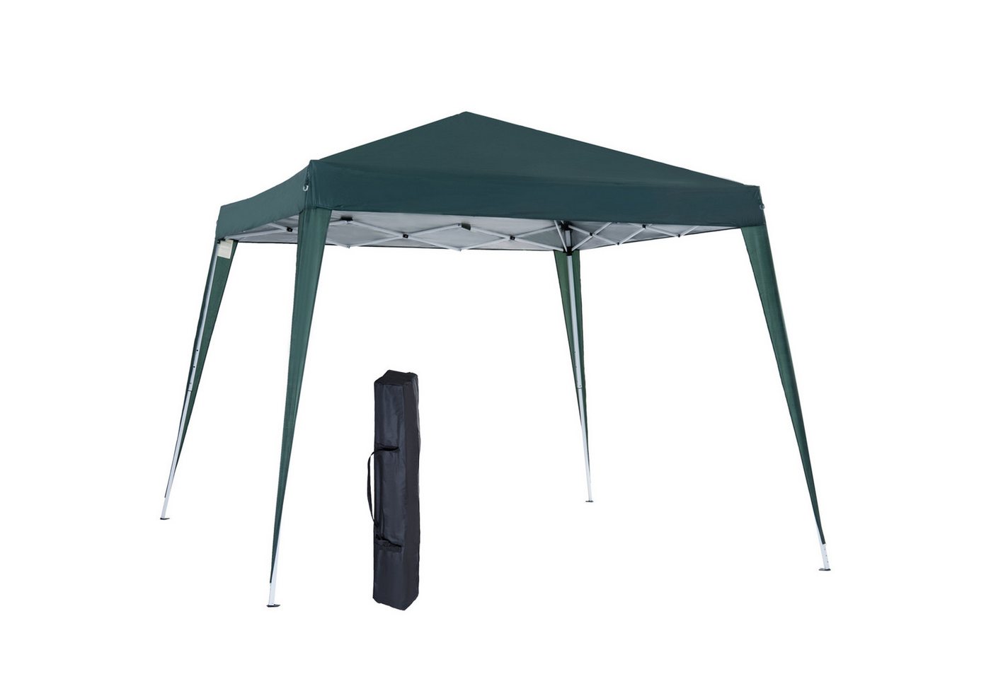 MC Star Faltpavillon 2,4x2,4m Partyzelt mit UV-Schutz, faltbar & tragbar, inkl. Tragetasche, (für Garten & Balkon, Stahl Grün), für Garten & Balkon, Stahl Grün von MC Star