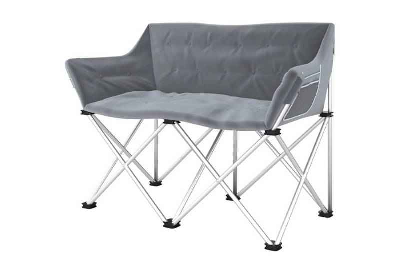 MC Star Faltstuhl 2 Sitzer faltbar Campingstuhl mit Armlehnen Seitentasche Outdoor (Klappstuhl bis 240kg belastbar leicht gepolstert Angelstuhl Gartenstuhl für Garten Camping Strand) von MC Star