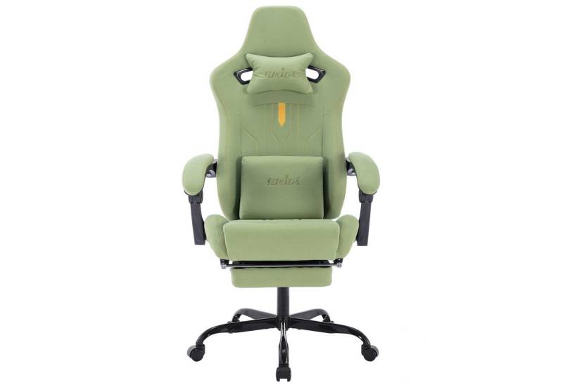 MC Star Gaming-Stuhl Computerstuhl Ergonomischer Gaming Chair mit Fußstütze (Fußstütze Bürostuhl Ergonomischer Computerstuhl mit Lendenwirbelstütze) von MC Star