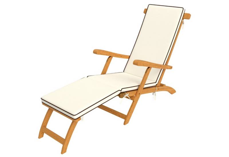 MC Star Gartenliege Sonnenliege Holz klappbar mit Fußstütze, Matratze, Ergonomisch, Campingliege, Gartenstuhl bis 160 kg belastbar, für Garten Urlaub Outdoor Strand Pool, Teak MC Star Gartenliege Sonnenliege Holz klappbar mit Fußstütze, Matratze, Ergonomisch, Campingliege, Gartenstuhl bis 160 kg belastbar, für Garten Urlaub Outdoor Strand Pool, Teak von MC Star