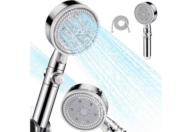 MC Star Handbrause 5 Modi Duschkopf Stop Funktion Handbrause Duschbra use, (wassersparend mit Schlauch) von MC Star