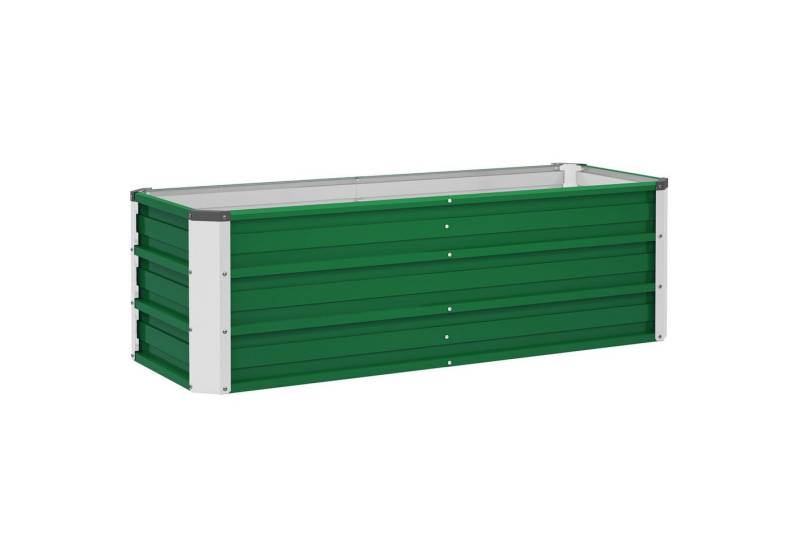 MC Star Hochbeet Stahl Gartenbeet Pflanzkasten mit Handschuhen 125x47x40cm in Grün (für Gemüse und Blumen) von MC Star