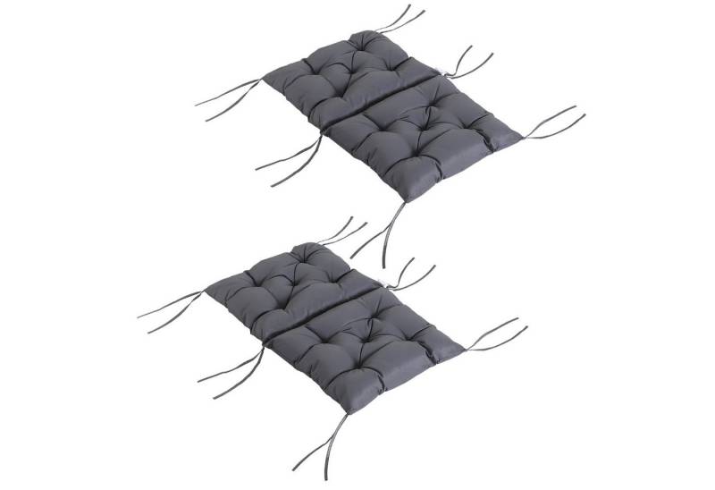 MC Star Hochlehnerauflage 2er Set Auflage für Niederlehner Stuhlauflage Sitzpolster Garten, Kissen Grau MC Star Hochlehnerauflage 2er Set Auflage für Niederlehner Stuhlauflage Sitzpolster Garten, Kissen Grau von MC Star