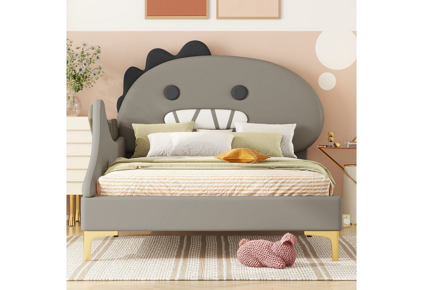 MC Star Kinderbett Cartoon Dinosaurier Form, Flachbett, PU Material MC Star Kinderbett Cartoon Dinosaurier Form, Flachbett, PU Material von MC Star