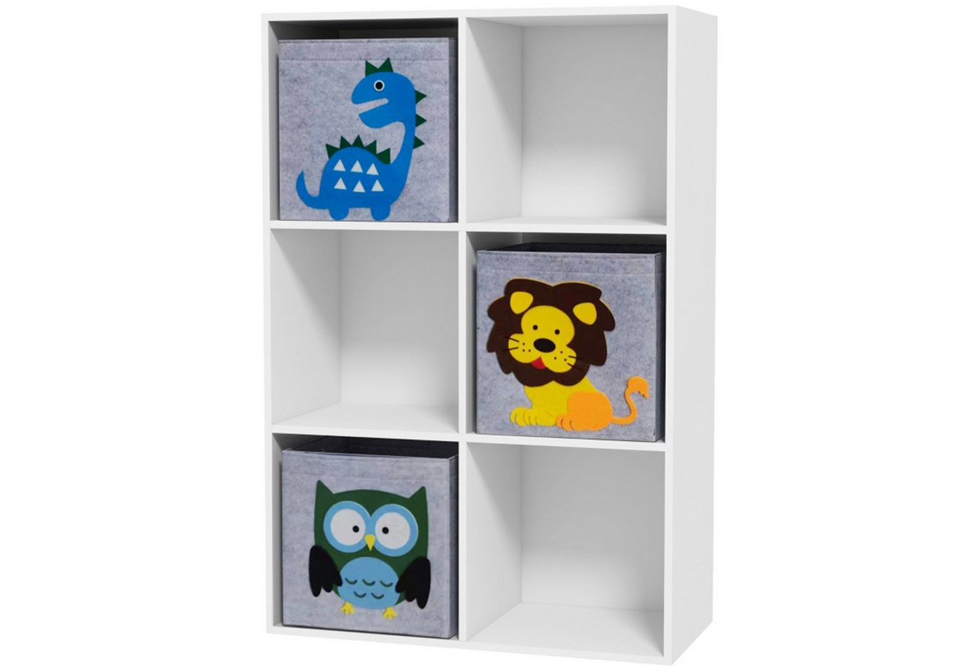 MC Star Kinderregal Kinder Bücherregal mit 3 Aufbewahrungsboxen Spielzeugregal, Kinderzimmerregal für Kinderzimmer Weiß+Grau 61,8 x 29,9 x 91,5 cm MC Star Kinderregal Kinder Bücherregal mit 3 Aufbewahrungsboxen Spielzeugregal, Kinderzimmerregal für Kinderzimmer Weiß+Grau 61,8 x 29,9 x 91,5 cm von MC Star