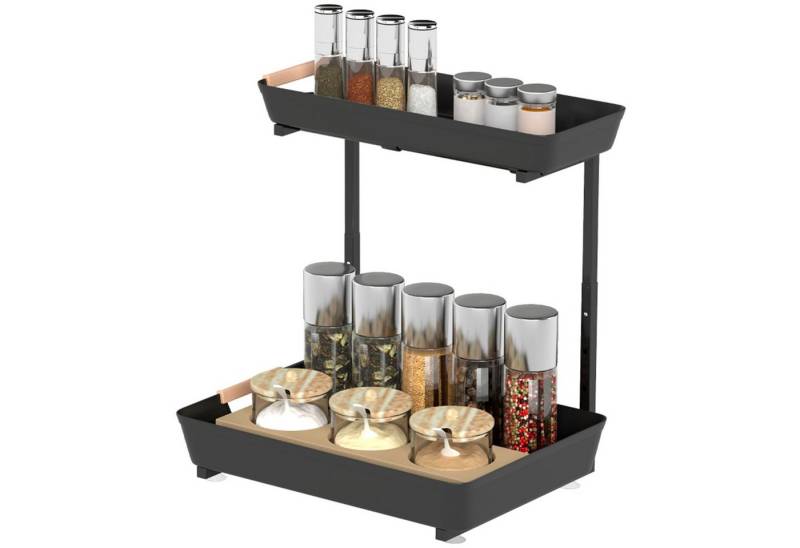 MC Star Küchenregal Höhenverstellbar Standregal mit 2 Körbe, Kaffeebar 40 x 30 x 33,5 von MC Star