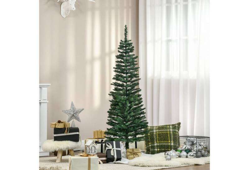 MC Star Künstlicher Weihnachtsbaum Künstliche Tanne Christbaum, inkl Ständer Weihnachtsstern 1,5 m, Grün von MC Star