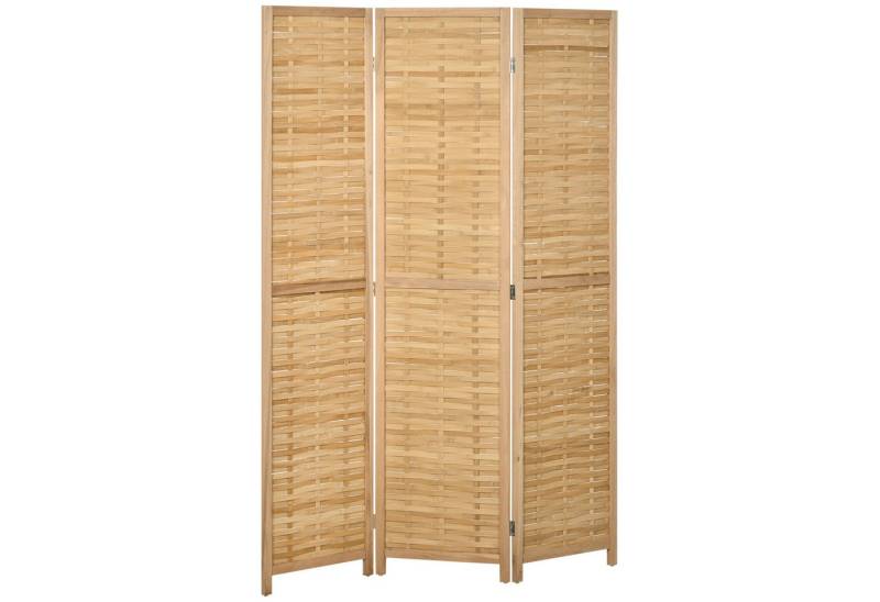 MC Star Paravent Paravent 3-teilig faltbar Sichtschutz aus Bambus 120x170cm (für Wohn- oder Schlafzimmer in Natur) von MC Star