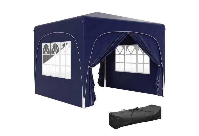 MC Star Pavillon 3x3m, wasserabweisend Stabil Winterfest Pop-up Faltpavillon, UV Schutz 50+, Faltbar Partyzelt Gartenzelt von MC Star