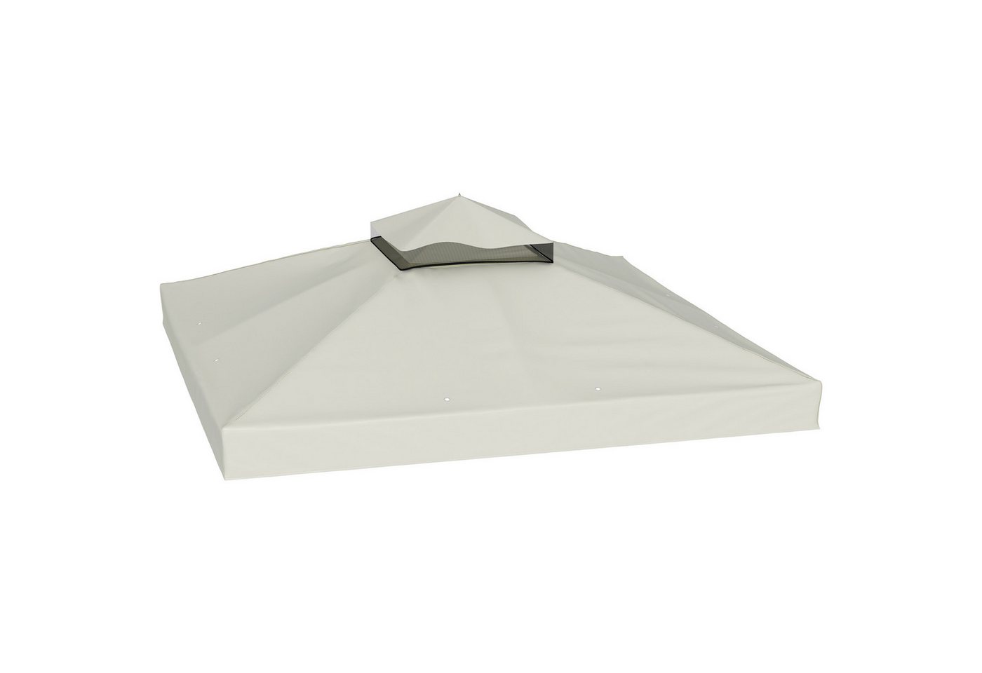 MC Star Pavillon-Ersatzdach 3 x 3 m, wasserdicht Pavillondach, Doppeldach Ersatzbezug, (Doppeldach Ersatzbezug für Gartenpavillon, Ersatzteile aus Oxford-Stoff, 370 g/m², Hellgrau) von MC Star