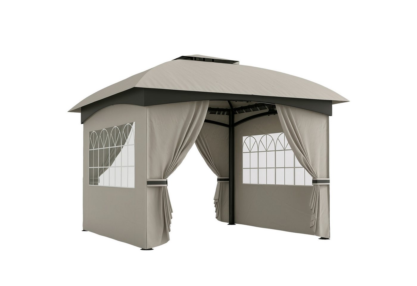MC Star Pavillon ca. 3,4x3,4 m wasserabweisend Gartenpavillon mit 4 Seitenteilen, Partyzelt mit UV-Schutz Gartenzelt mit verzinktem Metallrahmen MC Star Pavillon ca. 3,4x3,4 m wasserabweisend Gartenpavillon mit 4 Seitenteilen, Partyzelt mit UV-Schutz Gartenzelt mit verzinktem Metallrahmen von MC Star