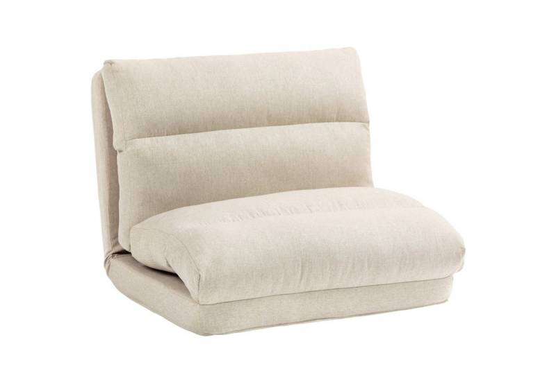 MC Star Relaxsessel Bodenstuhl klappbar, mit 6-Stufig Verstellbarer Rückenlehne (Bettfunktion, Leinenoptik, 70 x 41 x 56 cm, Beige) von MC Star