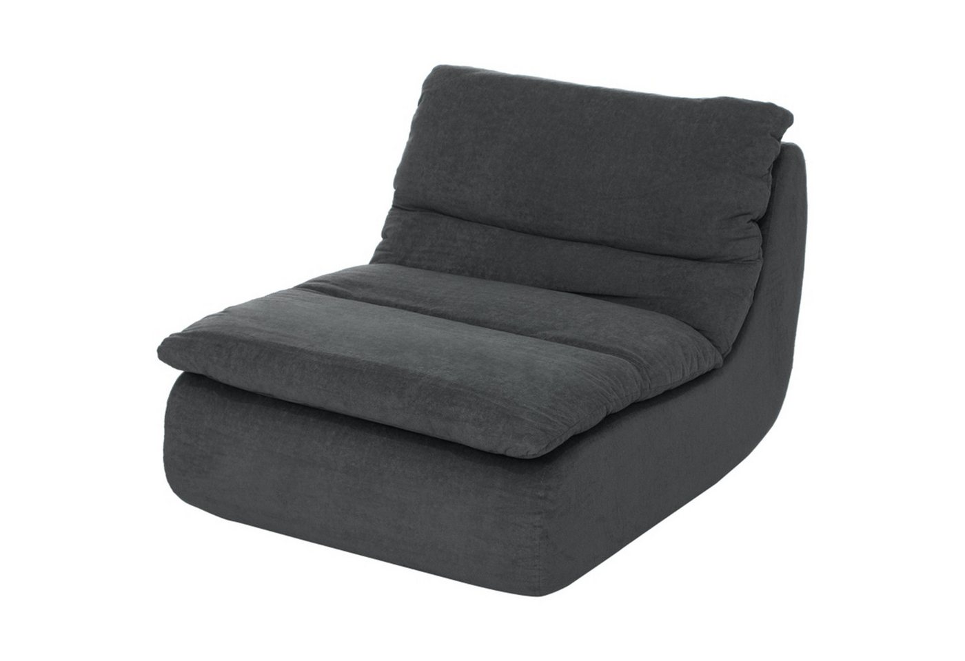 MC Star Relaxsessel Bodenstuhl mit einteiligem ultrahochdichtem Schaumstoff, Bodensessel (Lazy Sofa mit waschbarem Bezug Meditationsstuhl Relaxsessel für Zuhause, Büro, Grau) von MC Star