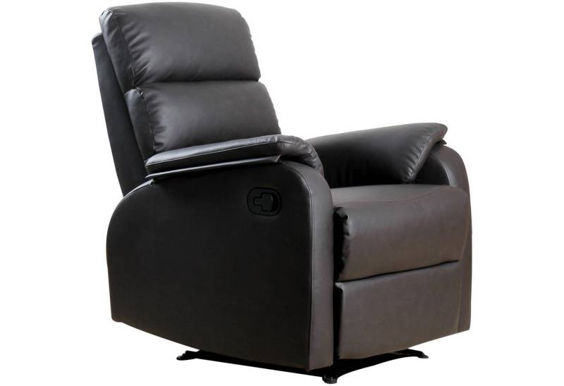 MC Star Relaxsessel Fernsehsessel verstellbar ergonomisch Liegesessel Couch-Sessel (Braun 75x92x99cm ideal für Wohnzimmer & Home Office) von MC Star