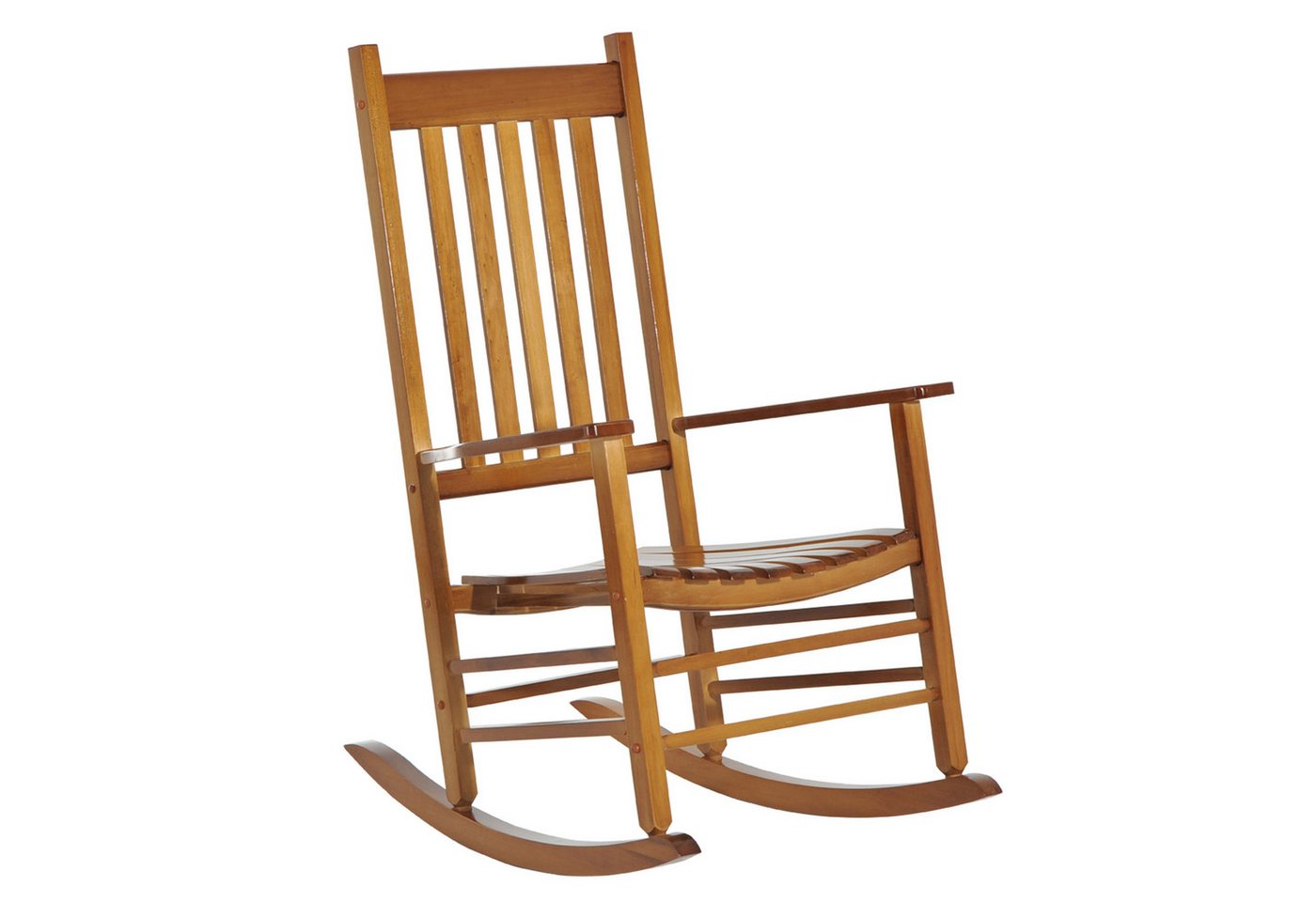 MC Star Schaukelstuhl aus Holz mit Armlehne, Schwingsessel Relaxstuhl für Garten (Natur 69 x 86 x 115 cm, ideal für Entspannung) von MC Star