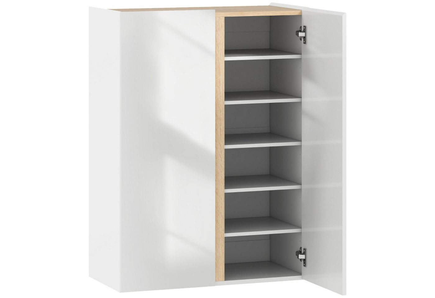 MC Star Schuhschrank mit Soft-Close-Funktion, 6-stufiges Design ohne Griffe (fasst bis zu 18 Paare, für Flur, Eingangsbereich, Holz, Weiß) von MC Star