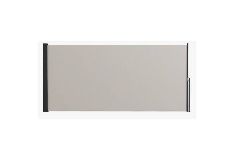MC Star Seitenmarkise Ausziehbare 300 x 140cm Gartenmarkise Sichtschutzwand mit UV-Schutz (mit UV-Schutz Windschutz Metall Polyester Hellgrau) von MC Star