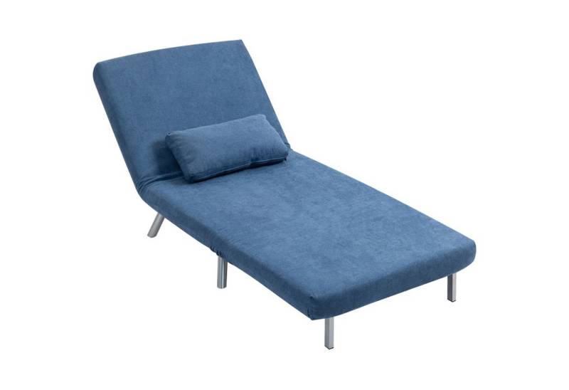 MC Star Sessel Polstersessel mit Bettfunktion, 2-in-1 Design, Schlafsessel, Gästebett (Stoffbezug, mit Kissen, Dunkelgrau) von MC Star