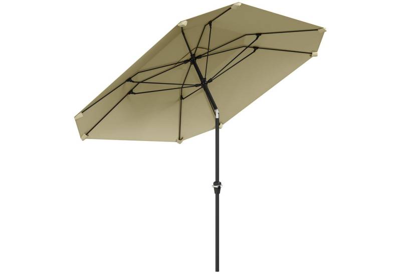 MC Star Sonnenschirm Ø233 cm, Sonnenschirm mit Knickfunktion, achteckig Balkonschirm, Strandschirm windfest stabil Marktschirm Kurbelschirm Sonnenschutz von MC Star