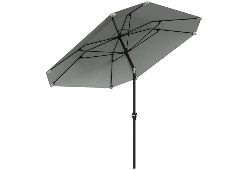 MC Star Sonnenschirm Ø233 cm, Sonnenschirm mit Knickfunktion, achteckig Balkonschirm, Strandschirm windfest stabil Marktschirm Kurbelschirm Sonnenschutz von MC Star