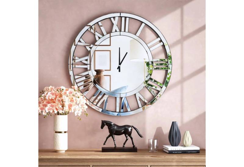 MC Star Wanduhr Moderne runde aus Glas von MC Star