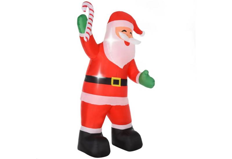 MC Star Weihnachtsfigur Aufblasbar Weihnachtsdeko, 2,4 m Weihnachtsmann (Zuckerstange für Innen- und Außenbereich) von MC Star