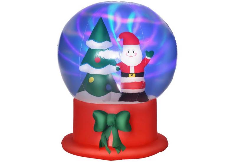 MC Star Weihnachtsfigur Aufblasbare Weihnachtsdekoration 110 cm x 110 cm x 150 cm inkl. (Bodenspieße, Heringe u. Sandsack Blau) von MC Star