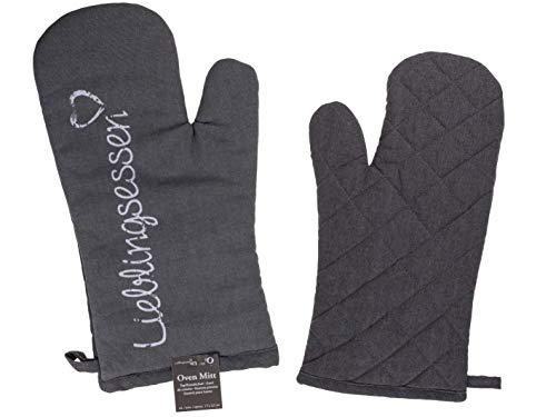 2er Set Topfhandschuh Lieblingsessen Ofenhandschuh Küche Kochen Backen Topf Pfanne Schutz (2er Set Topfhandschuh) von MC-Trend