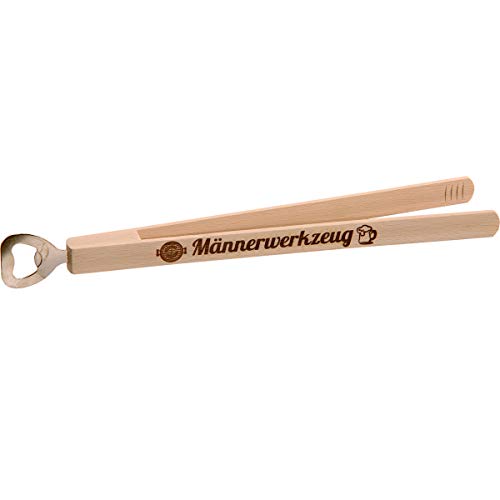 Kaltner Präsente XL Grillzange mit Flaschenöffner aus Fichtenholz | Männerwerkzeug Zange mit Fleischwender + Bieröffner | 30 cm x 3 cm, 1 Stück, Braun Kaltner Präsente XL Grillzange mit Flaschenöffner aus Fichtenholz | Männerwerkzeug Zange mit Fleischwender + Bieröffner | 30 cm x 3 cm, 1 Stück, Braun von Kaltner Präsente