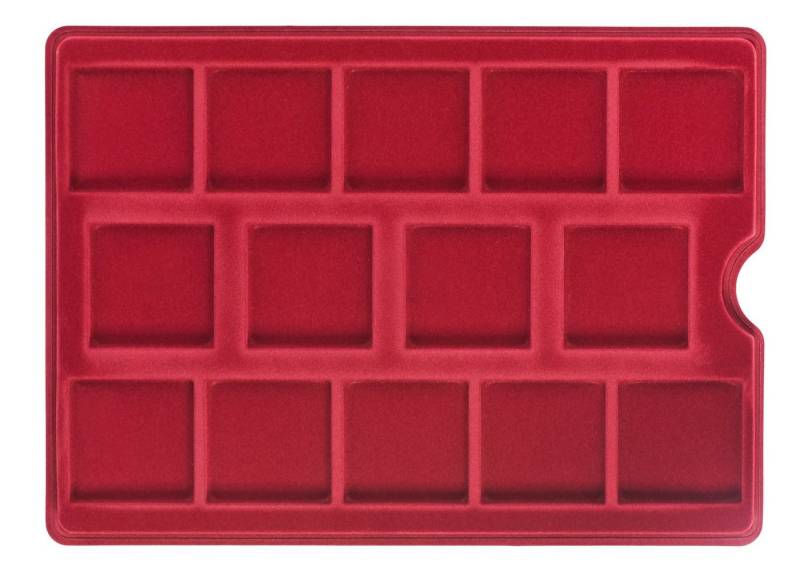 MC.Sammler Aufbewahrungsbox MC.Sammler Alu Münzkoffer frei bestückbar mit Münztableaus Ihrer Wahl, Tableau 14 Fächer-55x55mm von MC.Sammler
