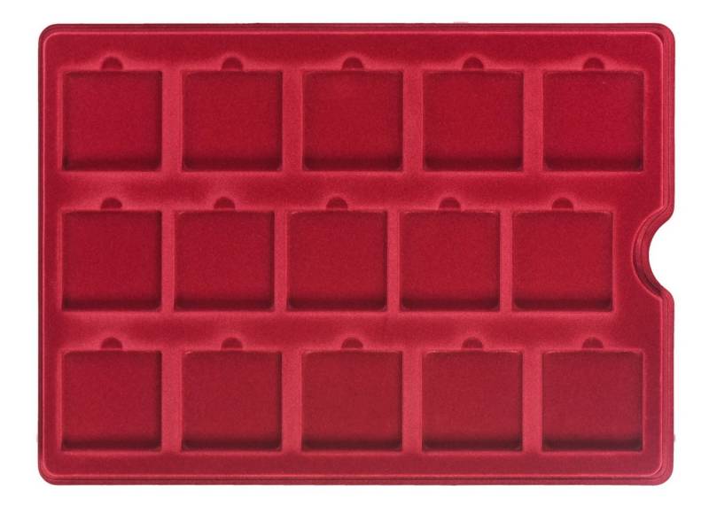 MC.Sammler Aufbewahrungsbox MC.Sammler Alu Münzkoffer frei bestückbar mit Münztableaus Ihrer Wahl, Tableau 15 Fächer-50x50mm von MC.Sammler