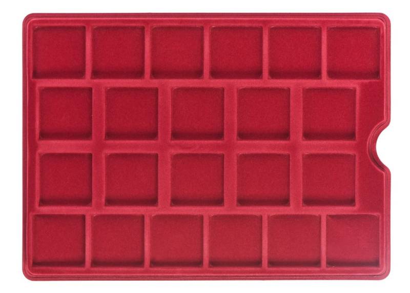 MC.Sammler Aufbewahrungsbox MC.Sammler Alu Münzkoffer frei bestückbar mit Münztableaus Ihrer Wahl, Tableau 22 Fächer-46x46mm von MC.Sammler