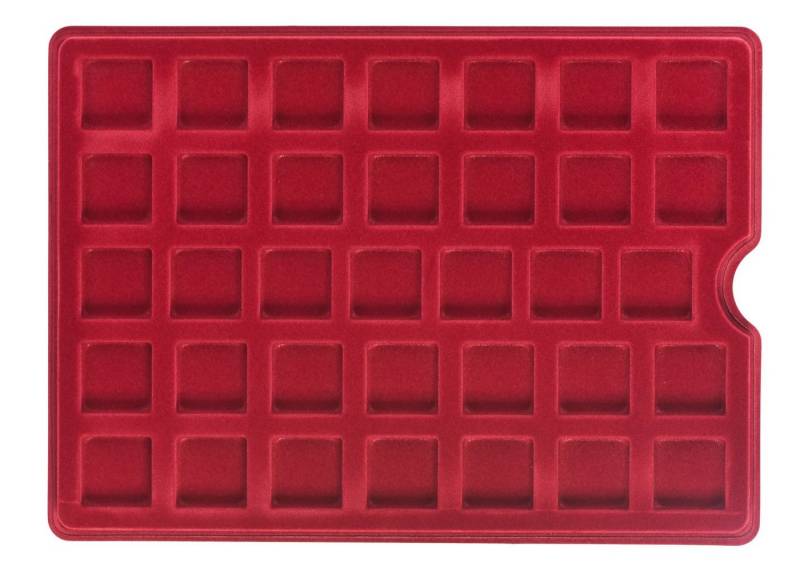 MC.Sammler Aufbewahrungsbox MC.Sammler Alu Münzkoffer frei bestückbar mit Münztableaus Ihrer Wahl, Tableau 35 Fächer-32x32mm von MC.Sammler