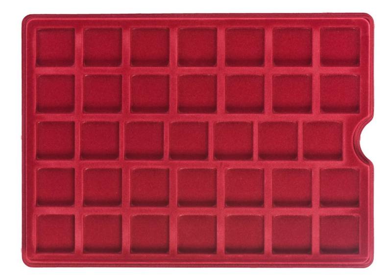 MC.Sammler Aufbewahrungsbox MC.Sammler Alu Münzkoffer frei bestückbar mit Münztableaus Ihrer Wahl, Tableau 35 Fächer-36x36mm von MC.Sammler