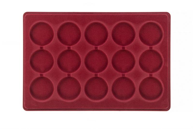 MC.Sammler Aufbewahrungsbox MC.Sammler Münztableau mit Schutzdeckel, Münzkoffer, Münzkassette, 15 Fächer - 55mm Ø von MC.Sammler