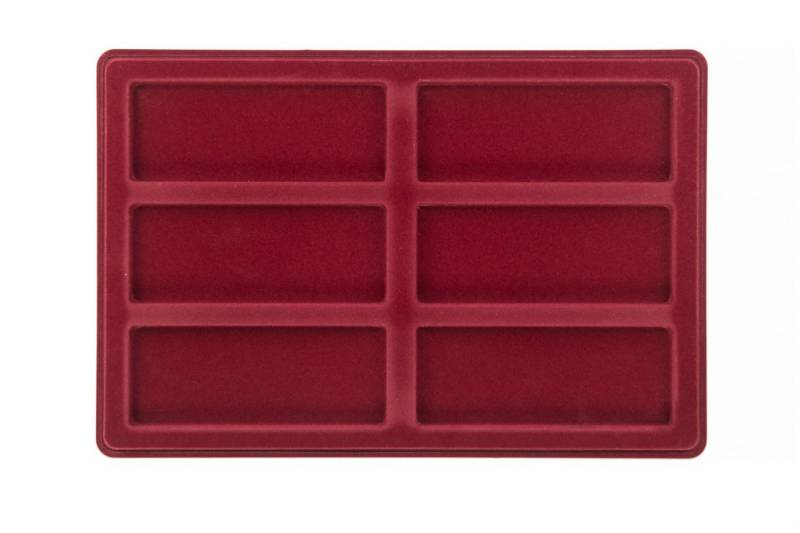 MC.Sammler Aufbewahrungsbox MC.Sammler Münztableau mit Schutzdeckel, Münzkoffer, Münzkassette, 6 Fächer - 140x55mm von MC.Sammler