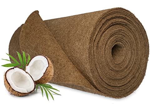 MC.Sammler Kokosmatte Winterschutz Kälteschutz für Pflanzen | Meterware 25 cm / 50 cm / 100 cm (Breite) | Kokos-Filzmatte für Kübelpflanzen 100% biologisch abbaubar | 100cm x 10m | 7mm dick von MC.Sammler