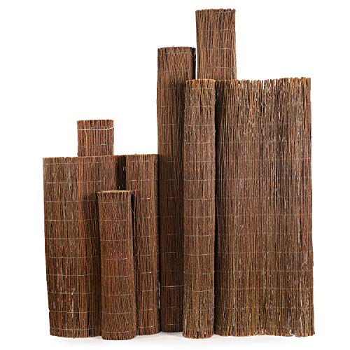 MC.Sammler Weidenmatte Sichtschutz Zaun für Balkon und Terrasse - Windschutz & Sonnenschutz - Weidenzaun in 22 Größen (Gartenzaun 80 x 300 cm) - Holz Sichtschutzmatte für Haus und Garten von MC.Sammler