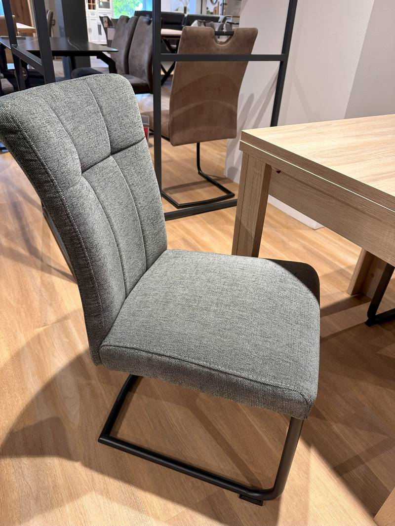 MCA Furniture Schwingstuhl CALANDA CASS77OL ca. B46 H92 T63cm in Stoff Chenille Optik olive von MCA Furniture