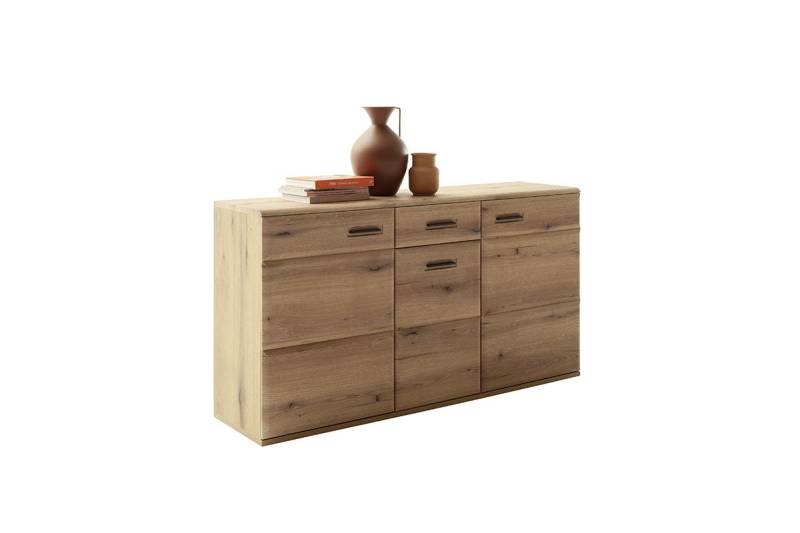 MCA Furniture Sideboard NAXOS ca. B165 H90 T44 cm in Eiche Evoke tiefgezogen Nb. von MCA Furniture