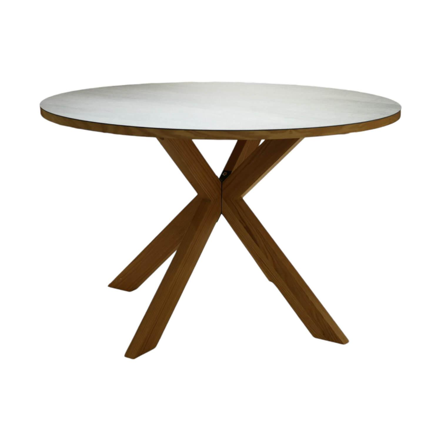 Tisch Moreno Rund Platte Keramik Anthrazit Gestell Eiche Massiv Tisch Moreno Rund Platte Keramik Anthrazit Gestell Eiche Massiv von MCA Furniture