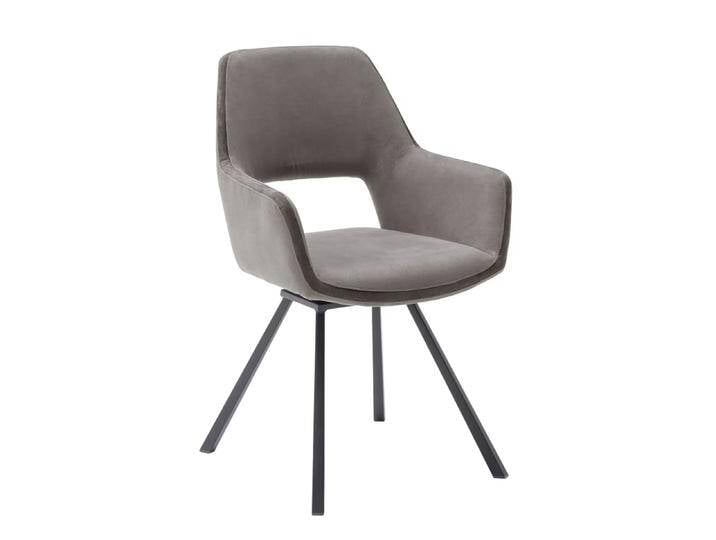 2er Set Armlehnstuhl Bayonne Webstoff drehbar cappuccino von MCA-furniture