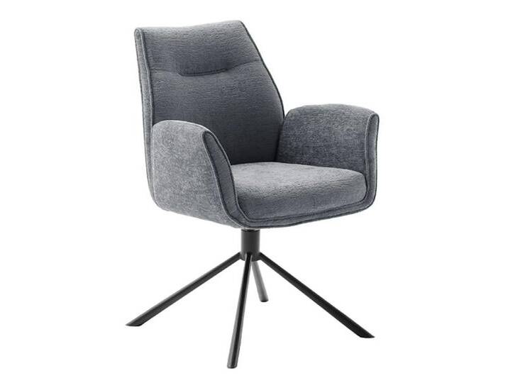 2er Set Stuhl Diveria mit Armlehnen drehbar anthrazit / grau 2er Set Stuhl Diveria mit Armlehnen drehbar anthrazit / grau von MCA-furniture