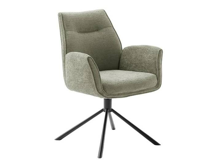 2er Set Stuhl Diveria mit Armlehnen drehbar olive von MCA-furniture