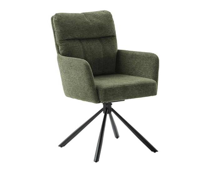 2er Set Stuhl Utica mit Armlehnen drehbar olive von MCA-furniture