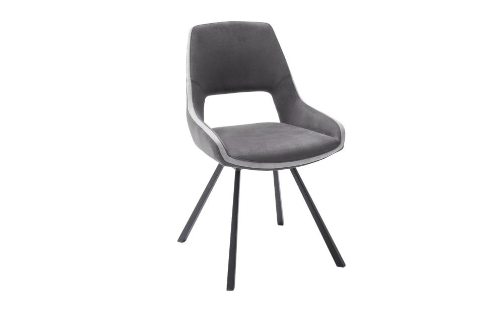 4-Fuß Stuhl Bayonne, dunkelgrau, inkl.180° drehbar von MCA furniture