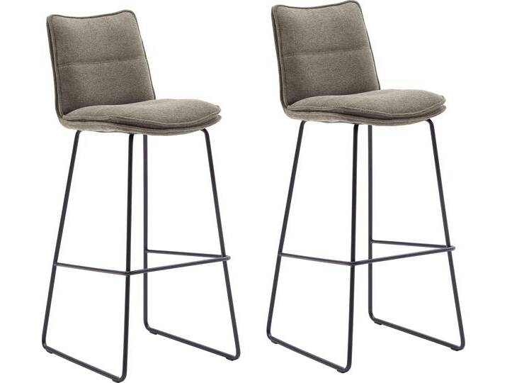 Barhocker MCA FURNITURE Hampton , braun (cappuccino), H:110cm T:54cm, 100% Polyester, Hocker, Barstuhl 180drehbar mit Nivellierung, bis 120 Kg belastbar von MCA-furniture