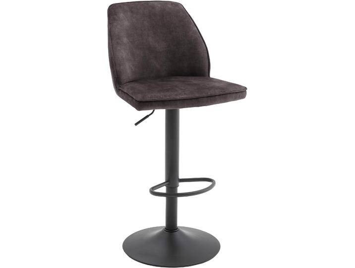 Bistrostuhl MCA FURNITURE OTTAWA Tresenstuhl Barstuhl Barmöbel Bistro , grau (anthrazit, schwarz matt lackiert), B:48cm H:91cm T:51cm, Stühle, Barhocker,Bistrostuhl,Barstuhl,drehbar,belastbar120kg,Sitzhöhe 63-84cm von MCA-furniture
