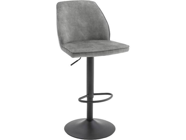 Bistrostuhl MCA FURNITURE OTTAWA Tresenstuhl Barstuhl Barmöbel Bistro , grau (grau, schwarz matt lackiert), B:48cm H:91cm T:51cm, Stühle, Barhocker,Bistrostuhl,Barstuhl,drehbar,belastbar120kg,Sitzhöhe 63-84cm von MCA-furniture