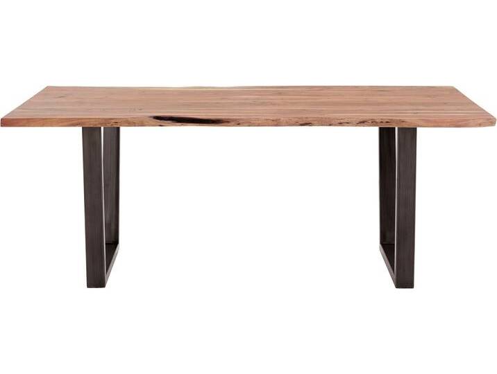 Esstisch MCA LIVING Calabria , braun (akazie natur, antik gewischt, akazie natur), B:200cm H:78cm T:100cm, 100% Akazie, Tische, Rechteckiger Esstisch Esstisch Holz-Esstische, Massivholz mit Baumkante von MCA-furniture